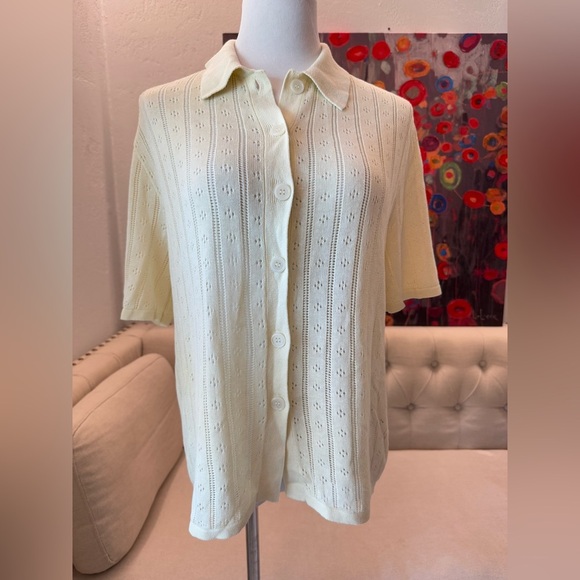 ROLLA’S Milan Knit Shirt Buttercream XS - Picture 2 of 10